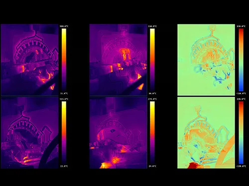 Diferencias antes y después de la pulverización